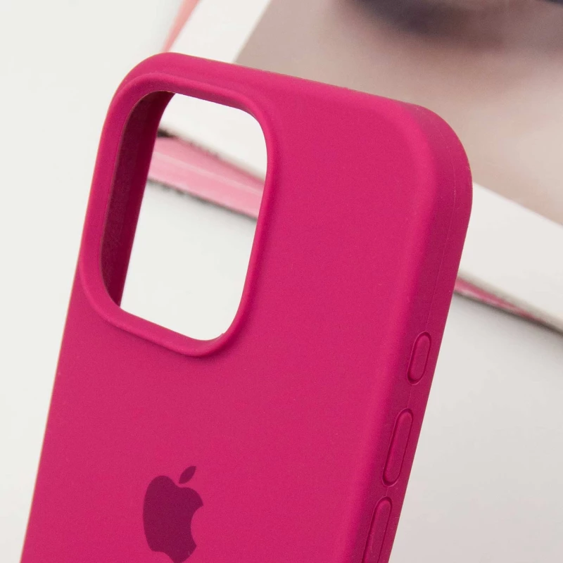 Чохол Silicone Case з закритим низом на Apple iPhone 16 Pro – Червоний / Rose Red. Фото 9 з 11