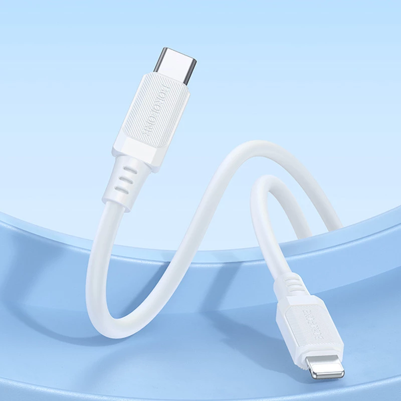 Дата кабель Borofone BX115 Lotto Type-C to Lightning 27W (1m) – White. Фото 4 з 5