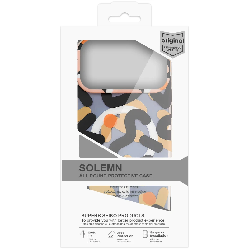 TPU чохол Pastel Chaos with MagSafe для Apple iPhone 17 Pro (6.3") – Black. Фото 2 з 2