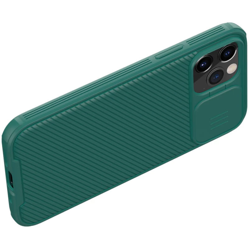 Карбована накладка Nillkin Pro зі шторкою для камери на Apple iPhone 14 Pro (6.1") – Dark Green. Фото 3 з 4