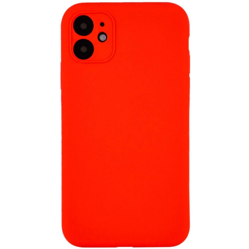Чохол з захистом камери Silicone Case для Apple iPhone 12 (6.1") – Червоний / Red. Фото 1 з 2