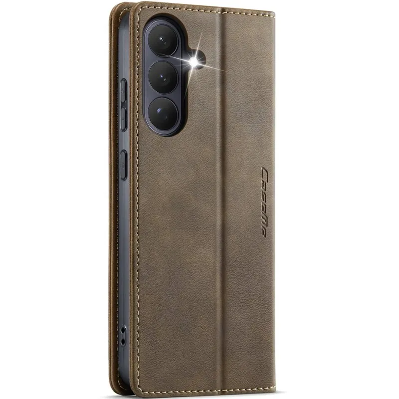 Шкіряний чохол-книжка CaseMe Velvet Matte для Samsung Galaxy S26 FE – Coffee. Фото 2 з 5