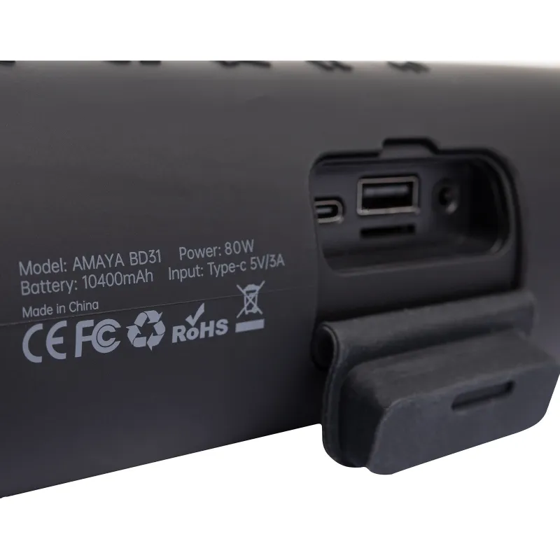 Bluetooth Колонка Amaya BD31 Subwoofer 80W – Black. Фото 7 з 10