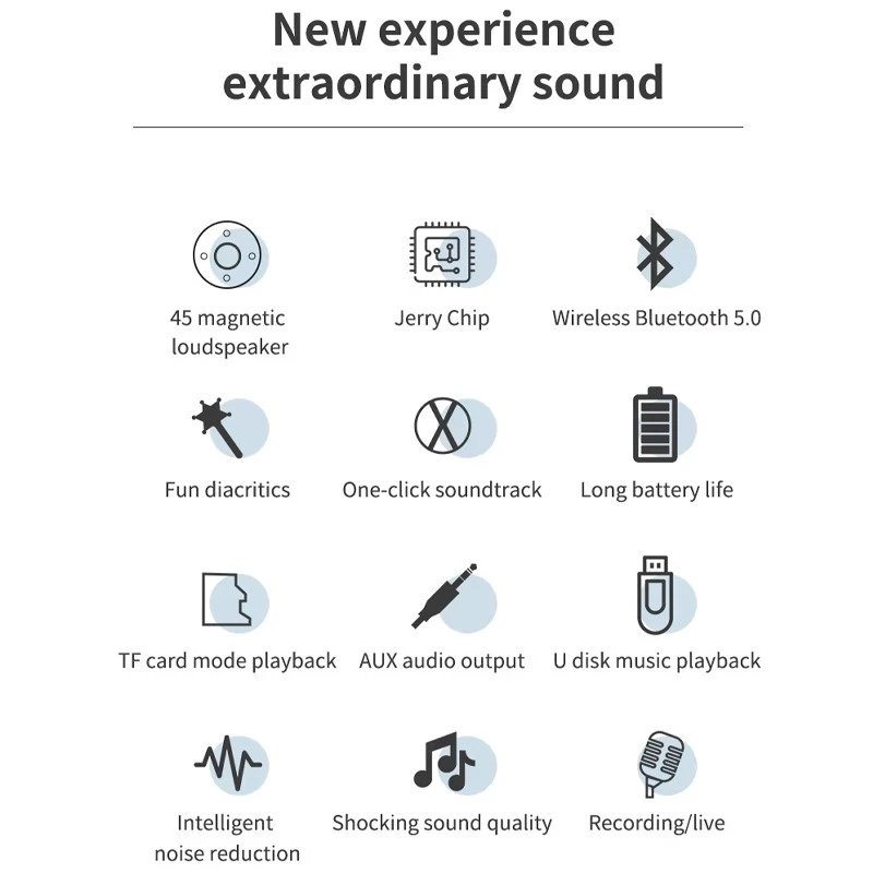 Караоке Мікрофон-колонка DS810 – Blue. Фото 4 з 5