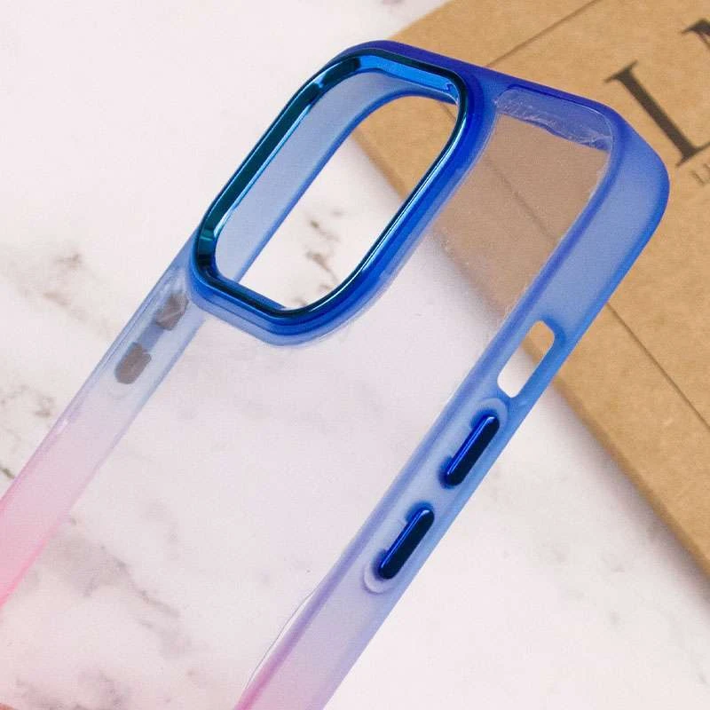 Силиконовый чехол фреш для Apple iPhone 13 Pro (6.1") – Розовый / Синий. Фото 6 из 6