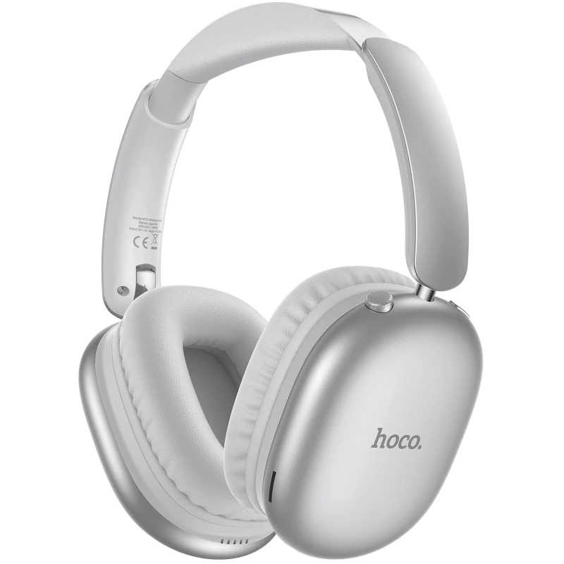 Накладные беспроводные наушники Hoco W73 Graceful (App) – silver. Фото 1 из 3