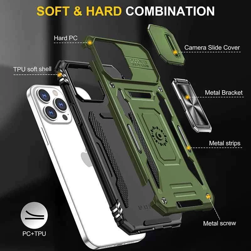 Ударостійкий чохол Square Ring зi шторкою на камеру на Apple iPhone 14 Pro Max (6.7") фото 3 з 4