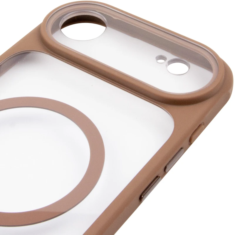 Чохол TPU GETMAN Moon Clear with MagSafe для Apple iPhone 17 Air (6.5") – Brown. Фото 5 з 6