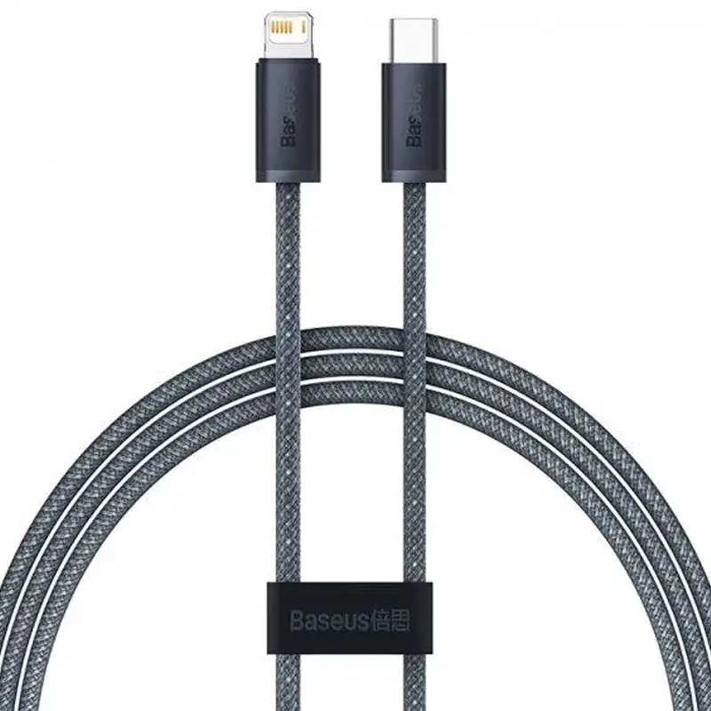 Дата кабель Baseus Dynamic Series Type-C to Lightning 20W (1m) (CALD000002) – Slate Gray. Фото 1 з 2