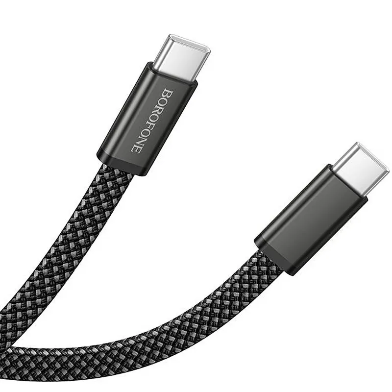 Дата кабель Borofone BX124 Peace Type-C to Type-C 60W (1m) – Black. Фото 5 з 6