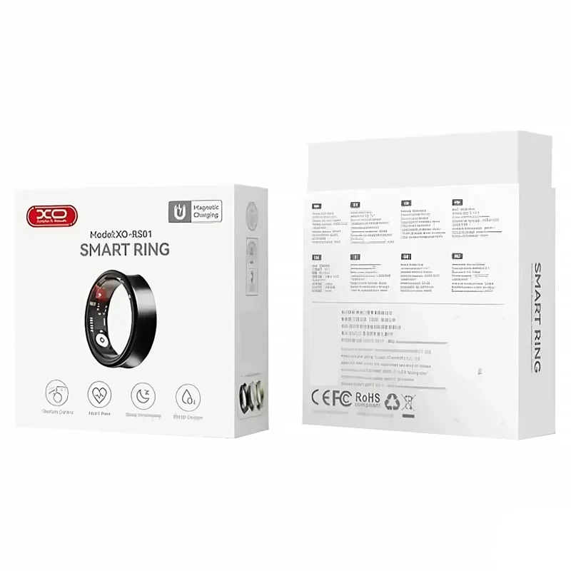 Смарт-кольцо XO RS01 Smart Ring size10 (19,8мм) – Black. Фото 2 из 2