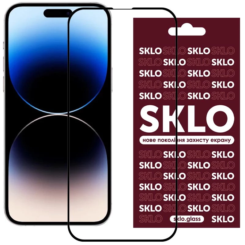 Защитное стекло SKLO 3D для Apple iPhone 16 Pro – Черный. Фото 1 из 4