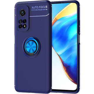 Чехол Deen ColorRing с кольцом для Realme C33 — Синий / Синий