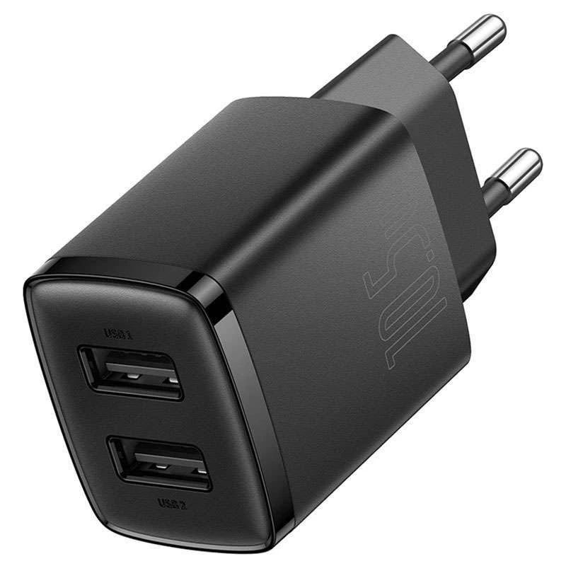 

СЗУ Baseus Compact 10.5W (2 USB) (Черный), Чорний