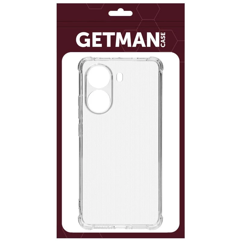 Ультратонкий силіконовий чохол GETMAN з критими бортами та камерою для Xiaomi Poco X7 Pro – Безбарвний (прозорий). Фото 3 Ультратонкий силіконовий чохол GETMAN з критими бортами та камерою для Xiaomi Poco X7 Pro – Безбарвний (прозорий). Фото 3 з 4