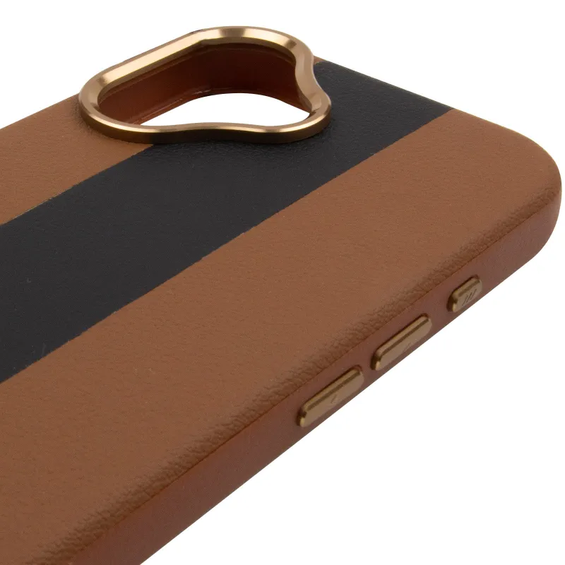 Кожаный чехол Rally with MagSafe для Apple iPhone 17 (6.3") – Brown / Black. Фото 5 из 6