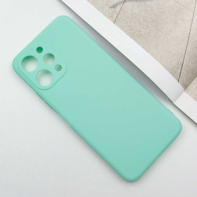 Цветной силиконовый чехол с защитой камеры для Xiaomi Redmi 12 – Зеленый / Menthol. Фото 3 из 9