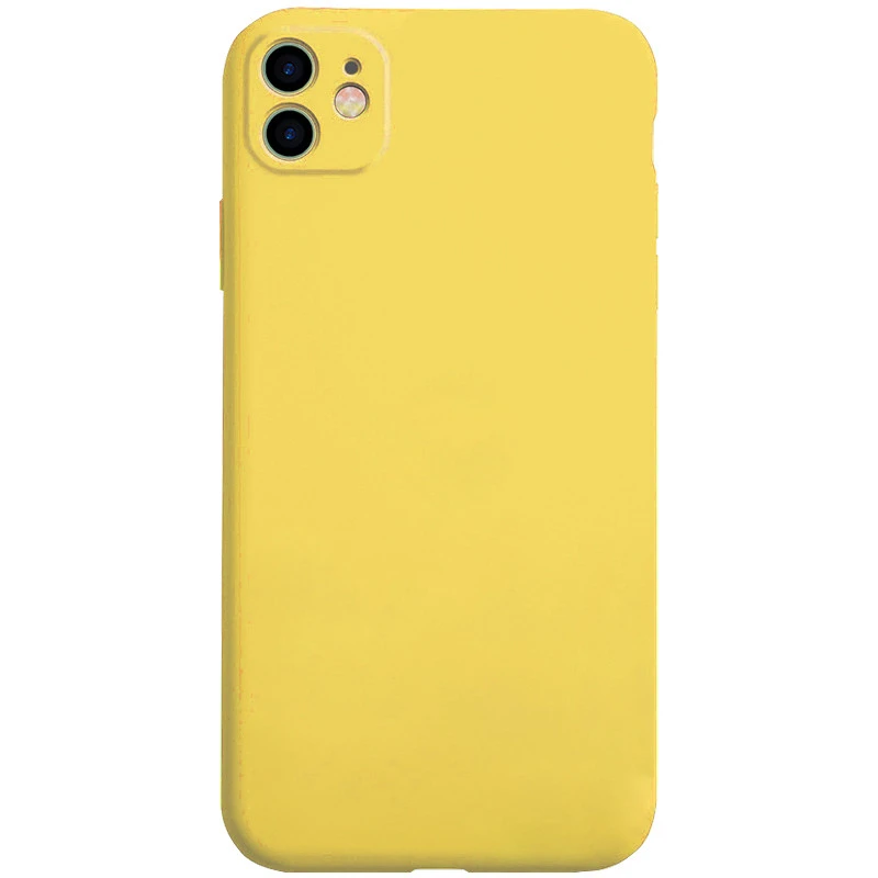Чохол Silk Full Camera Protective (AA) NO LOGO для Apple iPhone 12 (6.1") – Жовтий / Yellow. Фото 1 з 1