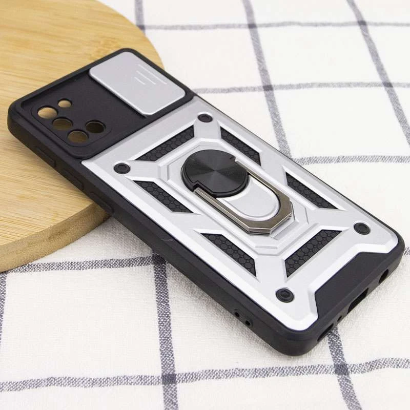 Ударопрочный чехол Serge Ring с защитой камеры для Samsung Galaxy A31 – Серебряный. Фото 4 из 5