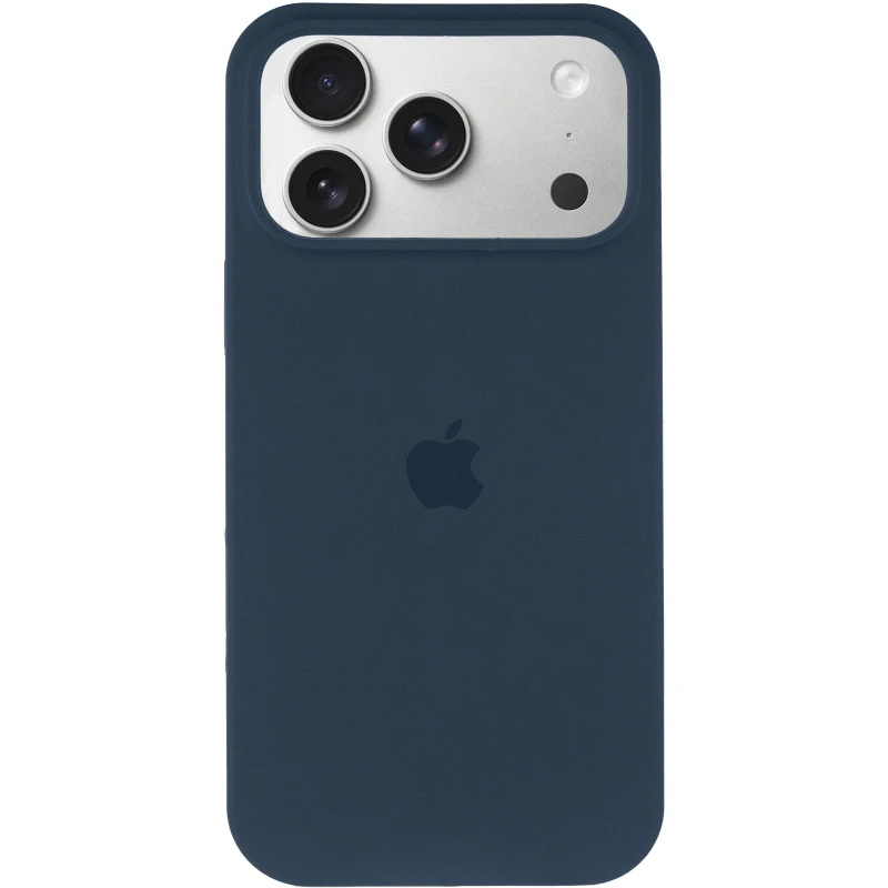 Чохол Silicone Case з закритим низом на Apple iPhone 17 Pro Max (6.9") – Синій / Deep navy. Фото 3 з 6