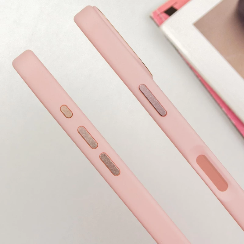 TPU чохол Bonbon з металевими кнопками та MagSafe на Apple iPhone 16 – Рожевий / Light Pink. Фото 6 з 7