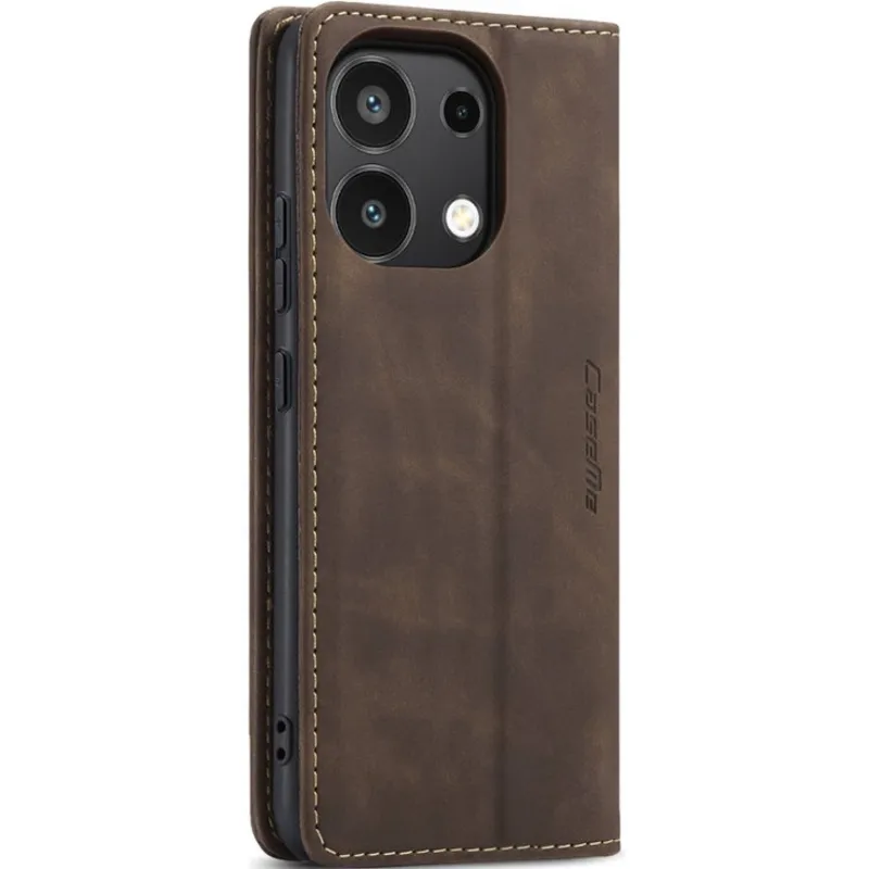 Шкіряний чохол-книжка CaseMe Velvet Nubuck для Xiaomi Redmi Note 13 4G – Coffee. Фото 6 з 6