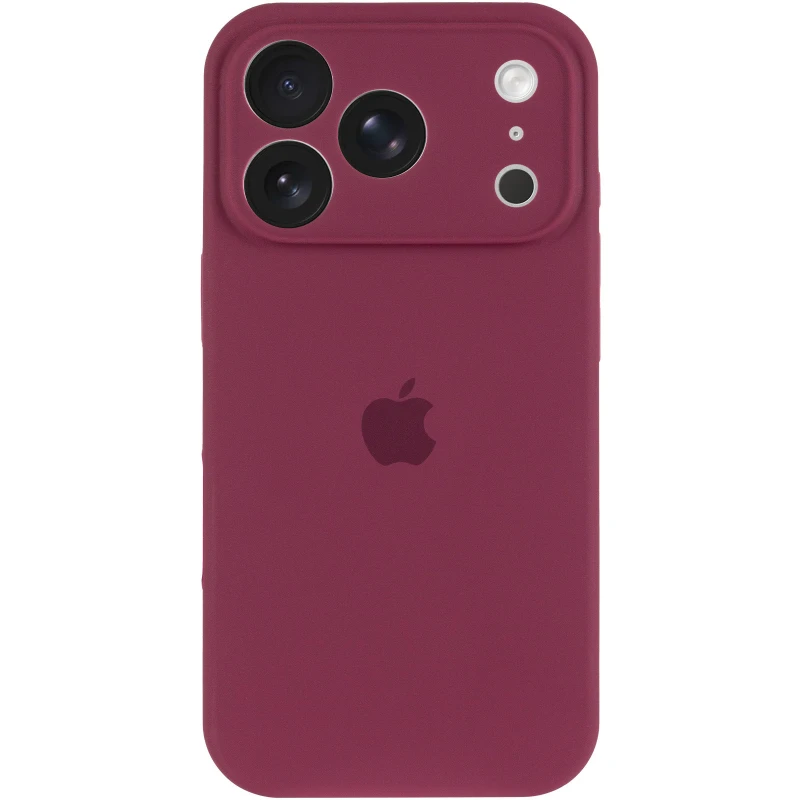 Чохол Silicone Case з захистом камери на Apple iPhone 17 Pro Max (6.9") – Бордовий / Plum. Фото 3 з 6