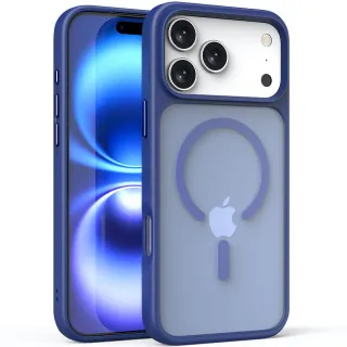 TPU+PC чехол Metal Buttons with Magnetic Fit для Apple iPhone 17 Pro Max (6.9") — Синий / Navy Blue