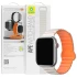 Ремінець BlueO Magnetic Silicone для Apple Watch 42(ser.1-3)/44/45/46/49mm – White / Orange. Фото 2 з 6