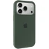 Чехол Silicone Case (AA) Logo with MagSafe для Apple iPhone 17 Pro (6.3") – Зеленый / Cyprus Green. Фото 2 из 11