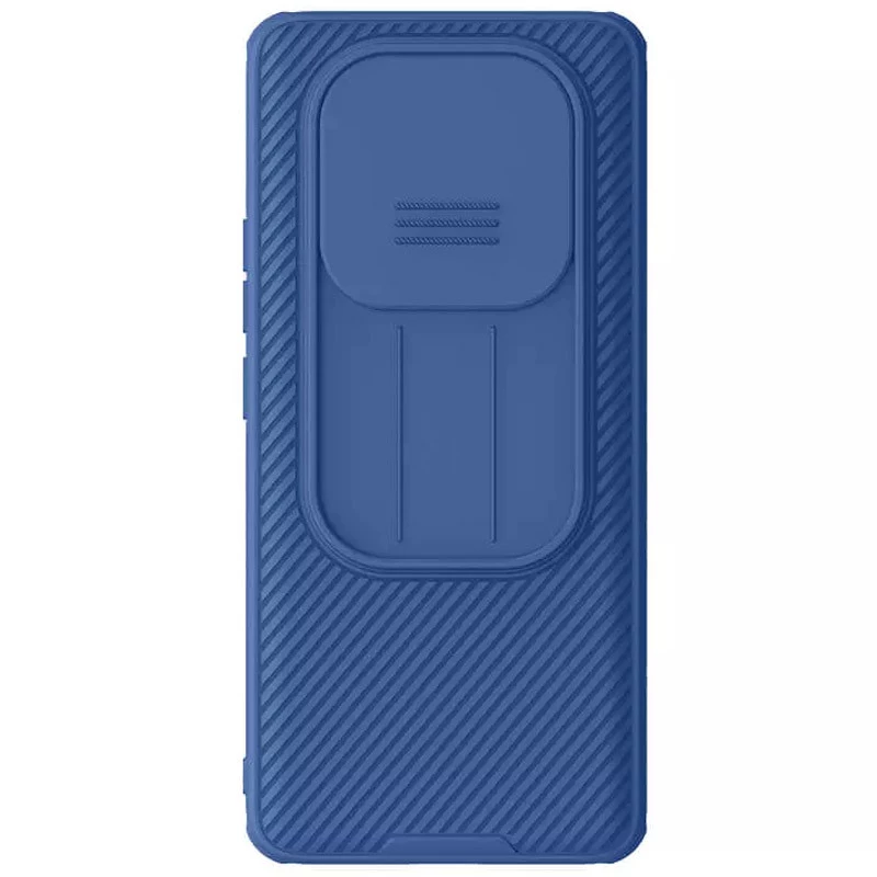 Карбоновая накладка Nillkin Pro со шторкой для камеры для Xiaomi Redmi Note 14 Pro+ 5G – Blue. Фото 1 из 6