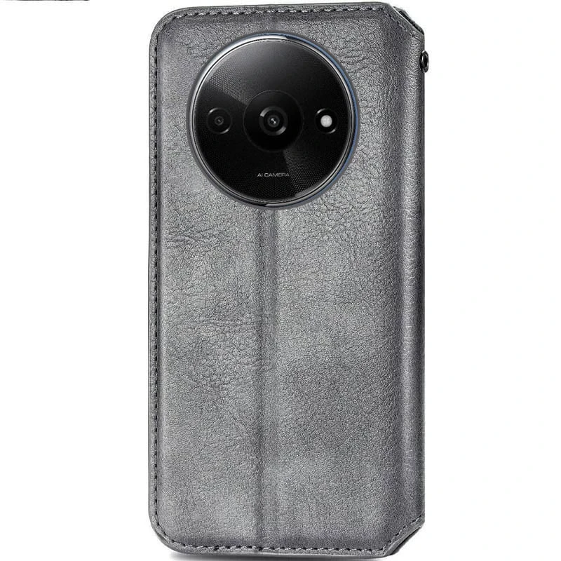 Чохол книжка GETMAN Cubic для Xiaomi Redmi A3 – Сірий. Фото 2 з 5