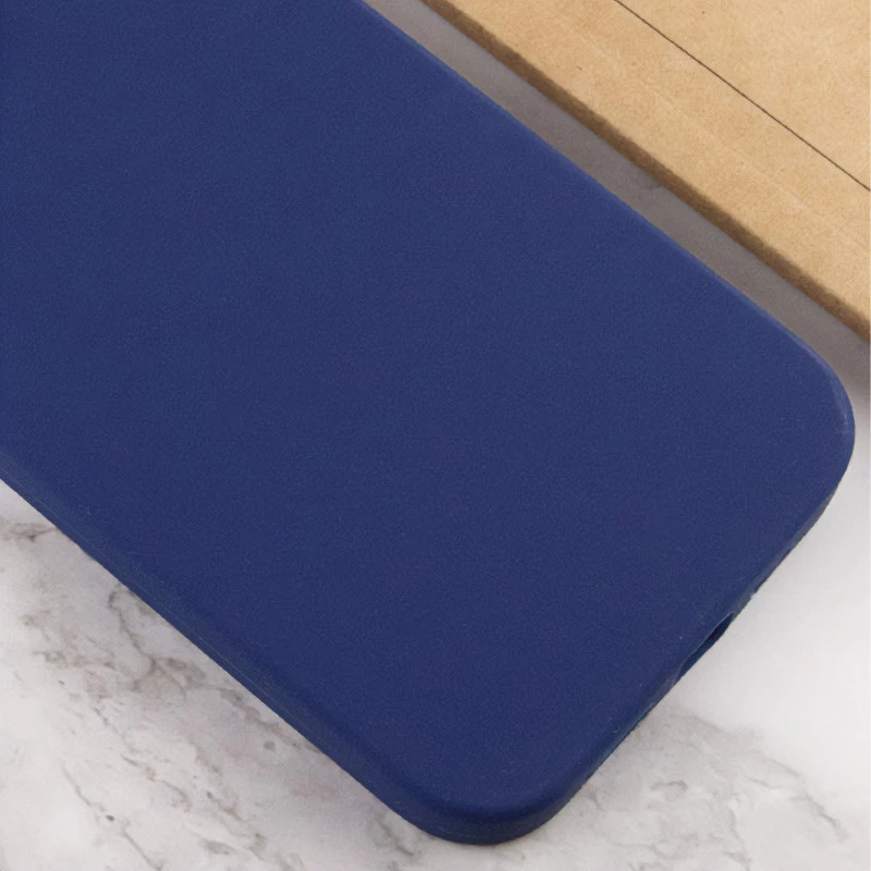 Чехол с закрытым низом Silicone Case для Apple iPhone 14 (6.1") – Синий / Deep navy. Фото 3 из 3