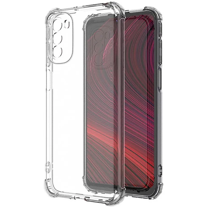 Ультратонкий силіконовий чохол GETMAN з критими бортами та камерою для Motorola Moto G31 – Безбарвний (прозорий). Фото 2 з 6