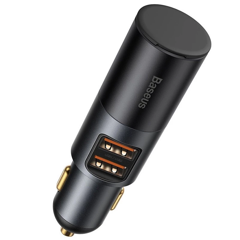 АЗУ Baseus Share Together Fast Charge with Cigarette Lighter Expansion Port U+U 120W (CCBT-D0G) – Gray. Фото 4 из 6