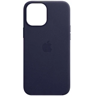 Кожаный чехол Silicone Case Premium с MagSafe для Apple iPhone 14 (6.1") — Ink