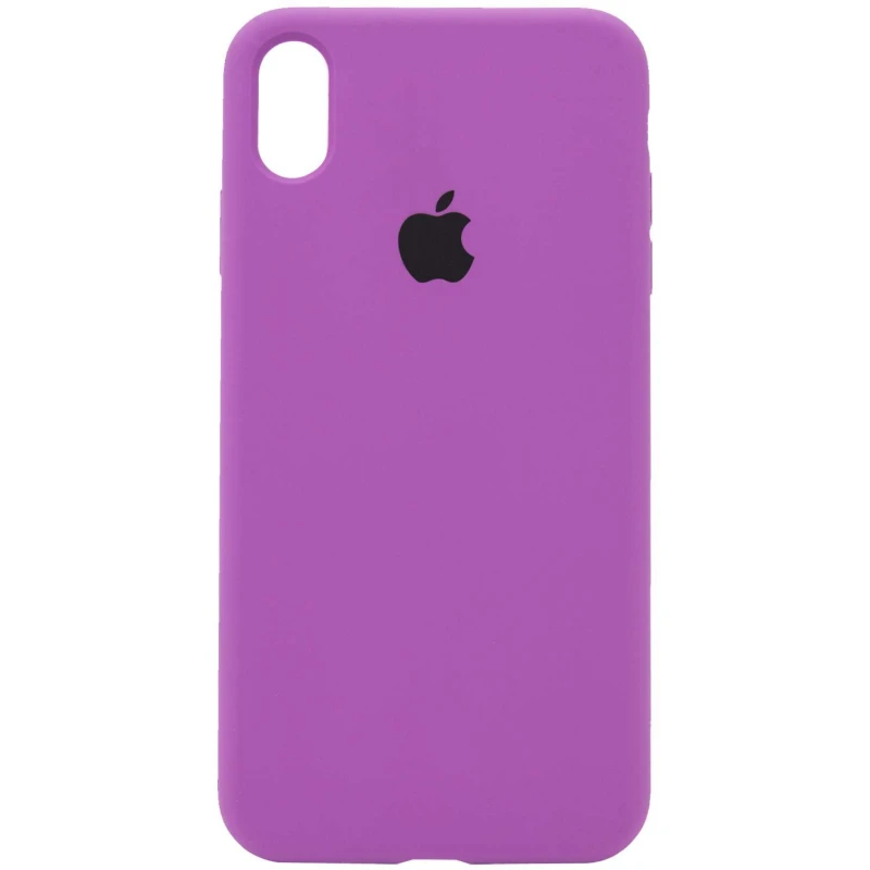 

Чехол Silicone Case с закрытым низом для Apple iPhone XS (5.8") (Фиолетовый / Grape), Фіолетовий / grape