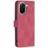 Шкіряний чохол-книжка Geometric Pattern для Xiaomi POCO X8 Pro – Red. Фото 2 з 4