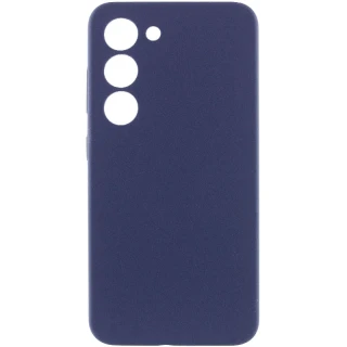 Чехол Silicone Case Lakshmi Premium з закритою камерою на Samsung Galaxy S24 FE — Темно-синий / Midnight blue