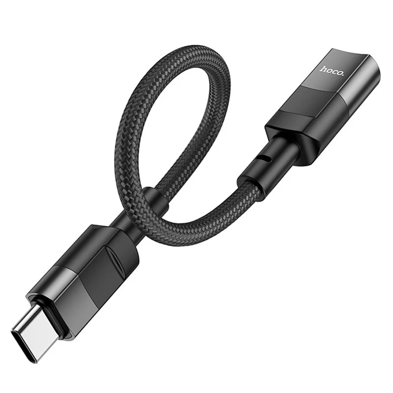 Перехідник Hoco U107 Type-C male to Lightning female (0.1m) – Black. Фото 2 з 6