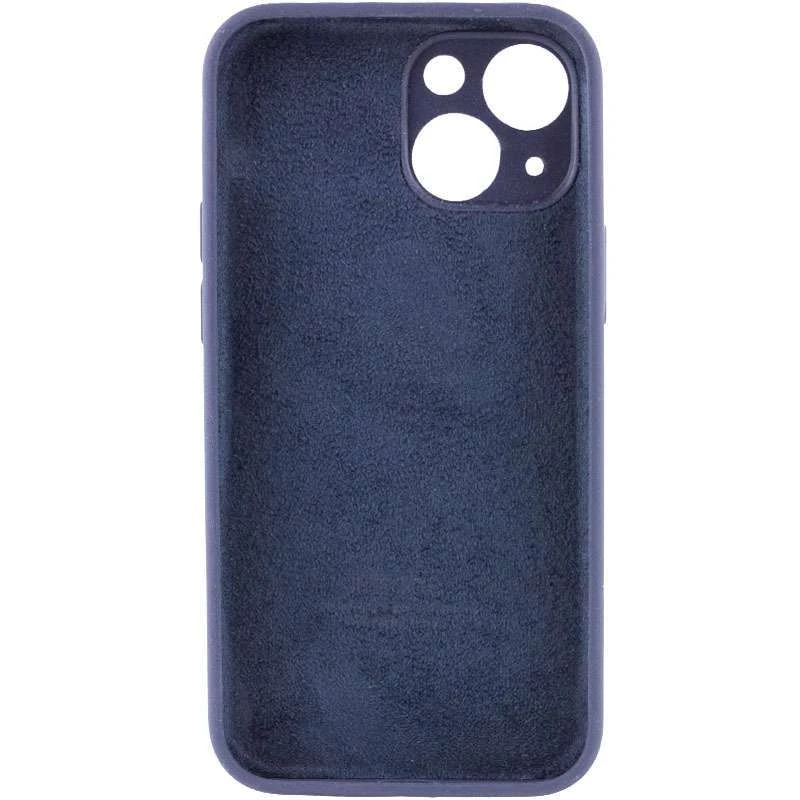Чехол Silicone Case с защитой камеры для Apple iPhone 14 (6.1") – Темно-синий / Midnight blue. Фото 2 из 4