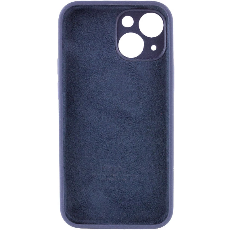 Чехол Silicone Case с защитой камеры для Apple iPhone 15 (6.1") – Темно-синий / Midnight blue. Фото 2 из 4