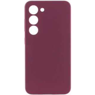 Чохол Silicone Case Lakshmi Premium із закритою камерою для Samsung Galaxy S23 — Бордовий / Plum