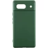 Кольоровий силіконовий чохол GETMAN із закритою камерою для Google Pixel 6 – Зелений / Dark green. Фото 1 з 2