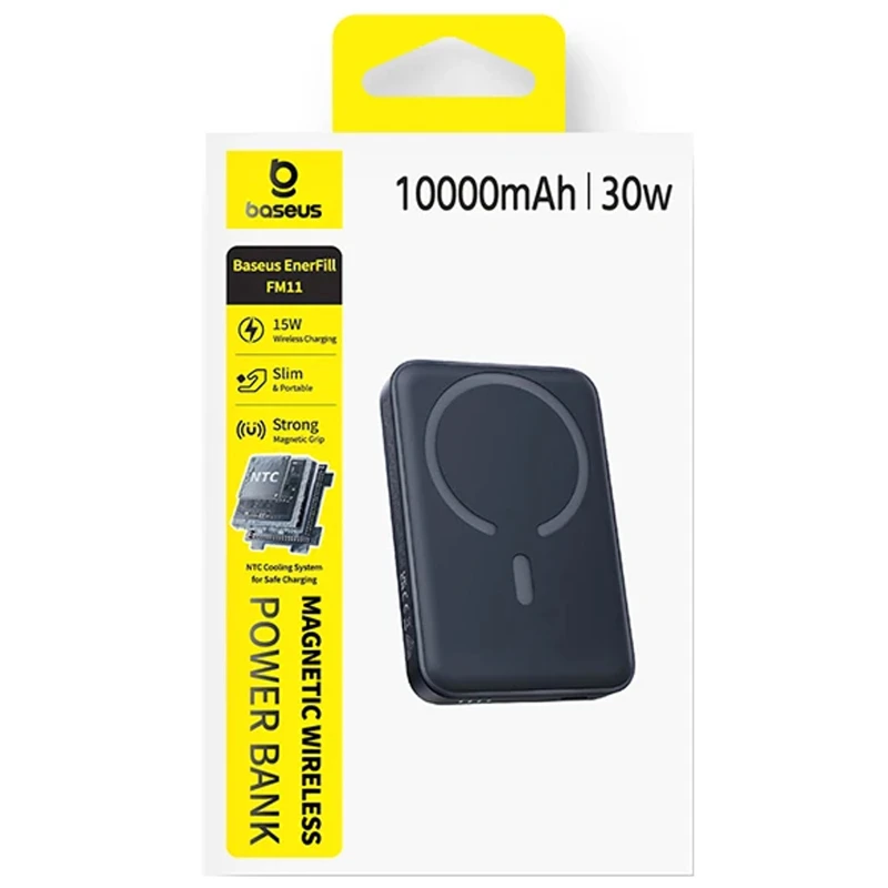 Портативное ЗУ Power Bank Baseus EnerFill FM11 30W с БЗУ 10000mAh (E00287) – Cosmic Black. Фото 3 из 3