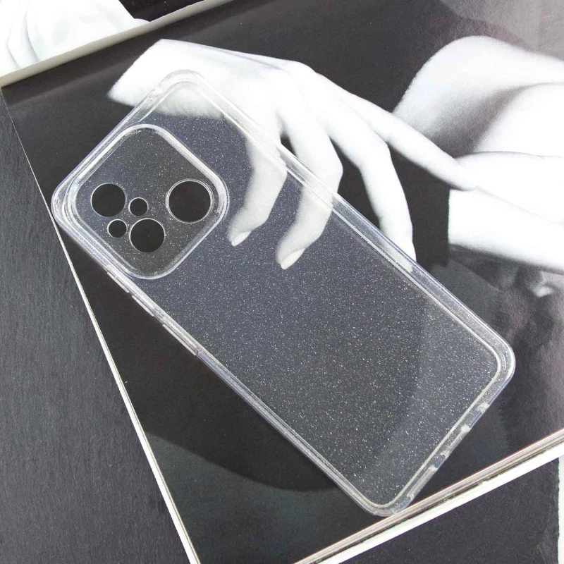 Прозорий чохол з блискітками Xiaomi Redmi 12C / Poco C55 – Clear. Фото 2 з 7