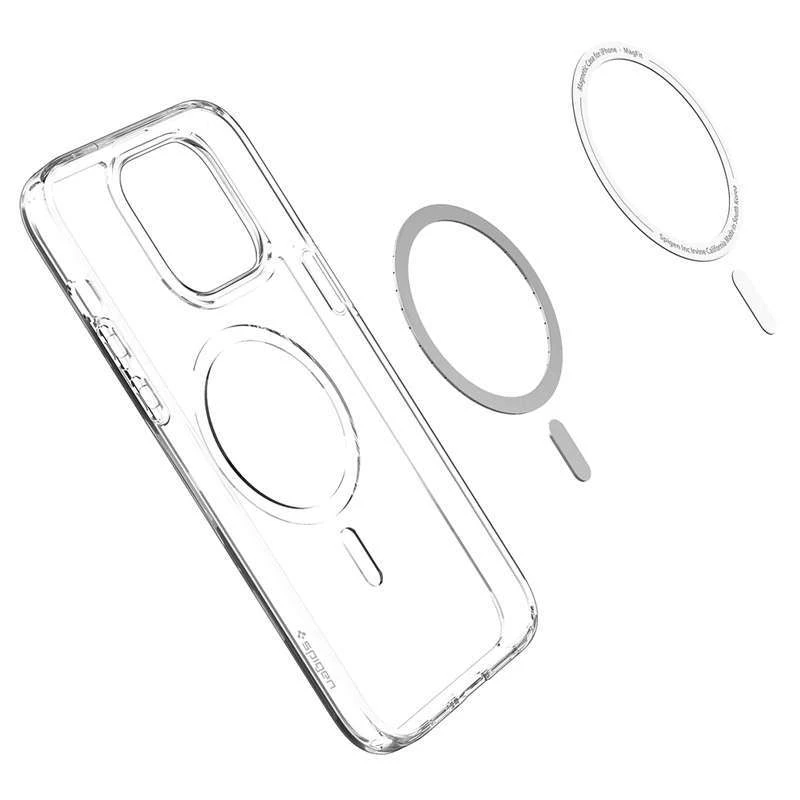 Чохол SGP Ultra Hybrid (MagFit) на Apple iPhone 14 Pro (6.1") – Прозорий. Фото 6 з 12