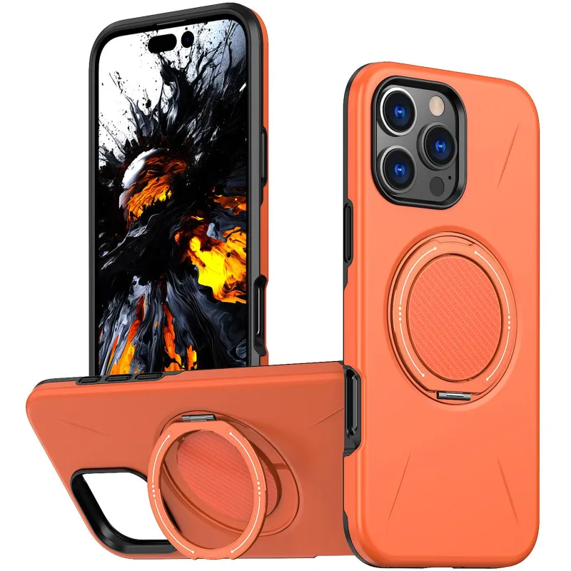 TPU+PC чохол Kalebol Magnetic Case для Apple iPhone 16 Pro Max – Orange. Фото 2 з 3