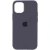 Чехол Silicone Case (AA) Logo with MagSafe для Apple iPhone 16e (6.1") – Серый / Dark Gray. Фото 1 из 6