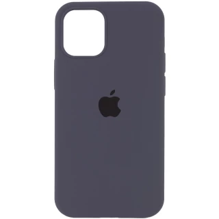 Чохол Silicone Case з закритим низом на Apple iPhone 15 Pro (6.1") — Сірий / Dark Gray